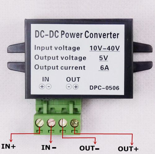 1Pcs 10-40V convert to 5V Buck Voltage Vehicle Supply Power BEST US Terminal