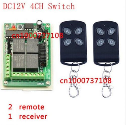 Dc12v 4ch digital remote control switch 315mhz/433mhz transmitter and receiver for sale