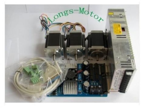 Ship from USA WH 3Axis Nema23 Stepper Motor 272oz-in 4Leads,3.0A Board CNC Kit