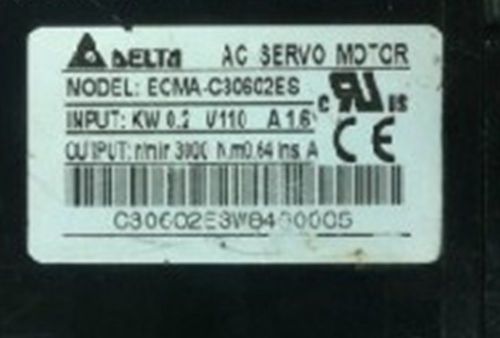 Delta AC Servo Motor ECMA-C30602ES 60mm 220V 3000rpm with keyway 200W 0.2KW New