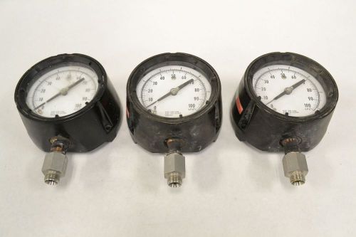 Lot 3 ashcroft 0-100kpa 316-tube/socket 4in dial 1/2in pressure gauge b302799 for sale