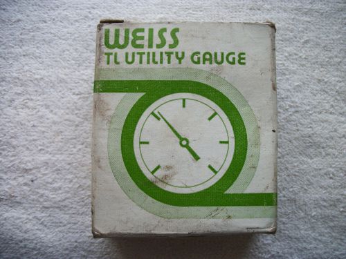 WEISS TL Utility Gauge 0-100 PSIG - NEW- Made In U.S.A.