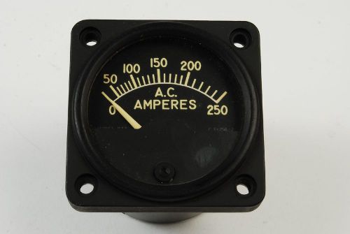 NEW Weston Model 833AM Type 19Y-1 Scale 0-250 Gauge Amperes Meter NOS
