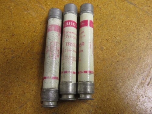 Gould Shawmut TRS15R Time Delay Fuse 600VAC 15Amp (Lot of 3)