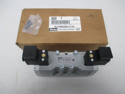 New parker h25wxbbl53c double 120v-ac solenoid valve d303839 for sale