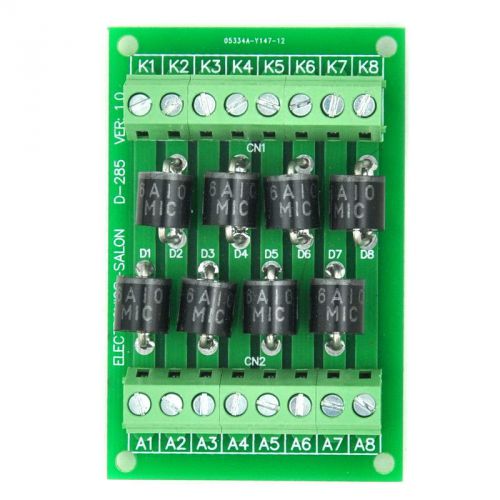 6 amp 1000v 8 individual diode module board, 6a10. for sale