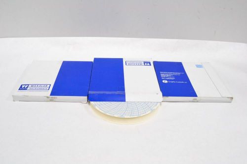 Lot 3 new weksler w7-100-0-6 6-1/4in ink circular recording charts data b291996 for sale