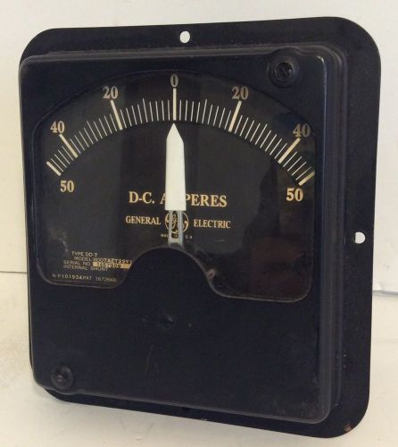 Vintage U.S. Navy Surplus amp meter General Electric GE industrial steam punk