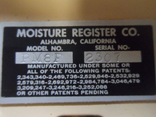 (x12) 1 new moisture register pm8f moisture meter w/ case for sale