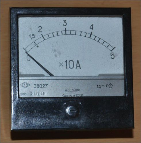0-50A 50 Amp AC Ammeter. 400-500Hz. Class 1.5