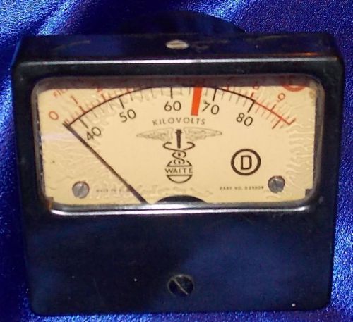 Very Old Waite Kilovolts Panel Meter SteamPunk Wings &amp; Snakes Logo