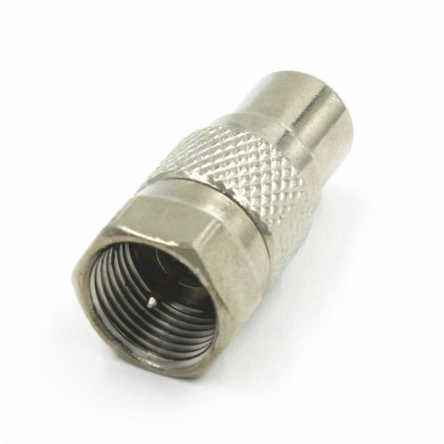 10 x f male plug  to rca female jack  rf adapter connector for sale