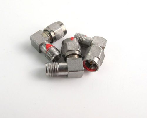 Lot of (3) Right Angle SMA Adapters Connectors RA Male - Female RF Coax