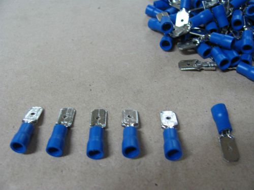 BLUE ELECTRICAL CRIMP TERMINALS MALE SPADE 6.3MM  PACKET OF 1000