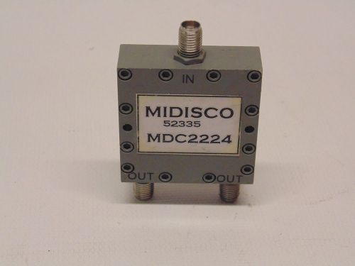 MIDISCO MDC2224 ISOLATED IN PHASE POWER DIVIDER 1.0 TO 2.0 GHZ (C11-1)