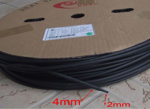 5m 196&#034; length heat shrink tubing black ? 4mm to 2mm dia 125°c for sma smb bnc for sale