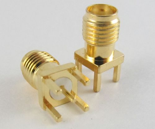 50 pcs SMA RF Female Jack Board Mount Coaxial Connector SS New