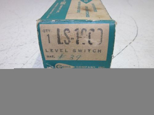 GEMS LS-1900 SS LEVEL SWITCH  *NEW IN A BOX*