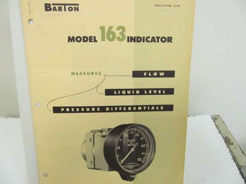 Barton Model 163 Indicator Information Bulletin