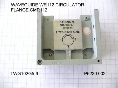 WAVEGUIDE ISOLATOR WR112 CMR 112 FLANGES FREQ 7.725-8.6 GHz