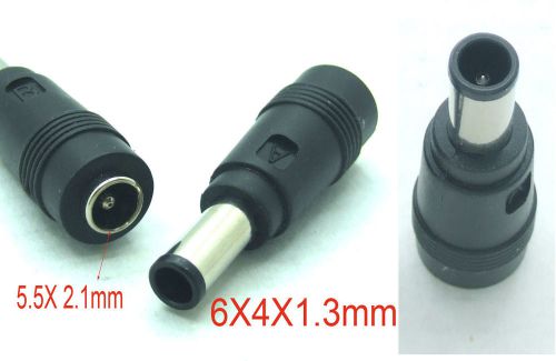10pc dc 5.5mm x 2.1mm female jack to 6mm x 4mm x 1.3mm dc plug for power charger for sale