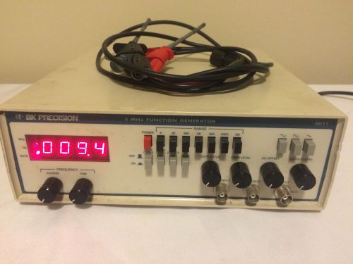 BK Precision 4011 5Mhz Function Generator with Power Cord and Leads