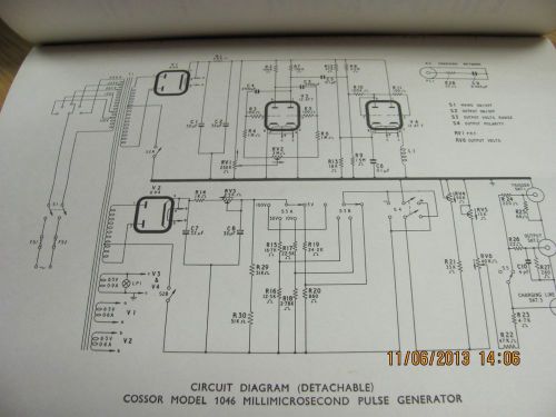COSSOR MANUAL 1046: Millimicrosecond Pulse Generator - Instruction schems #19429