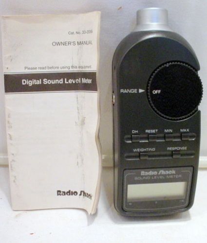 Digital Sound Level Meter Radio Shack Includes Owner&#039;s Manual