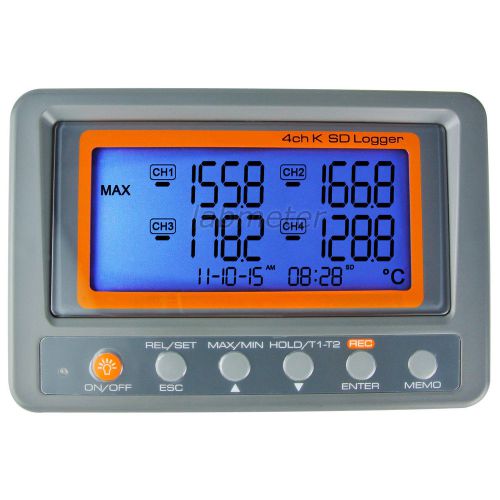 Digital thermocouple thermometer meter tool 4 channel k type sd logger generic for sale