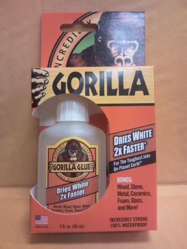 Incredibly Strong GORILLA GLUE 2oz dries white 2x faster 100% waterproof