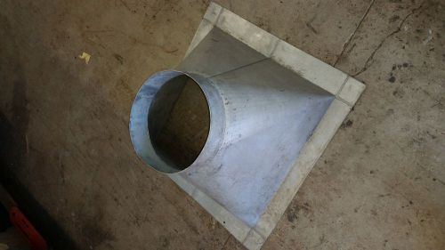 Aluminum abatement  air duct adapter square to round 12 24 for sale