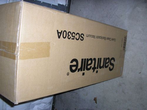 sanitaire commercial backpack  vacuum model sc530a with cleaning tools
