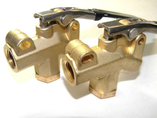 Carpet cleaning - wp brass 1/4&#034; angle valves for hoses, wands (set of 2) for sale