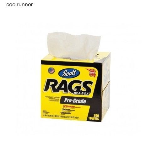 Kimberly-clark reusable scott  pro-grade disposable rags,white (box of 200) duel for sale
