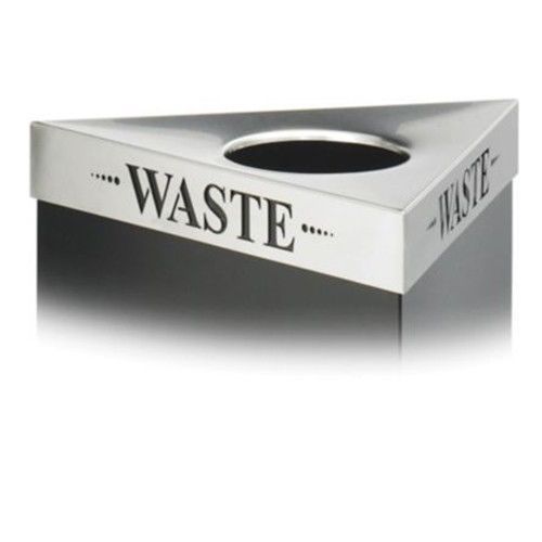 Safco 9560WA Waste Lid ONLY S.S. LAZER-CUT TRIANGLE SLIP-DOWN INDUSTRIAL QUALITY