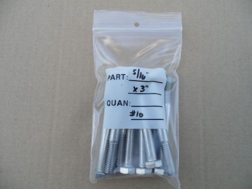 5/16&#034;-18 X 3&#034; HEX HEAD  BOLTS 316 STAINLESS STEEL (PKG OF 10)