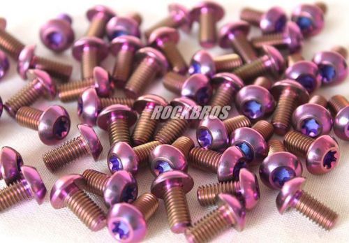 Rockbros titanium ti avid bb5 bb7 disc rotor bolt m5 x 10mm torx purple 72pcs for sale