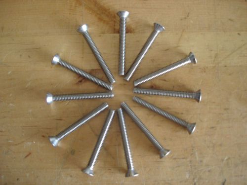 Lot of 12 Never Used - 1/4-20 x 2 3/16&#034; Flat Head Phillips Stainless Steel Bolts