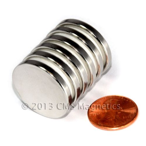 N52 neodymium magnets dia 1x1/8&#034; strong ndfeb rare earth magnets 6-count for sale