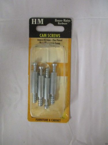 14 pack hm house-mates  38024 cam screws 6mm x 45.5 mm zinc plated for sale