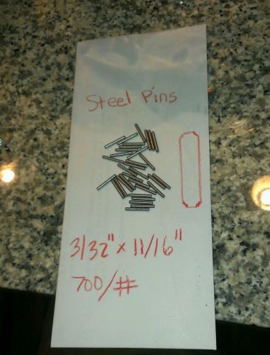 1/4lb steel dowel pin lot, 3/32&#034; dia (.093&#034;)  11/16&#034; l (.678&#034;)  approx 175 pins for sale