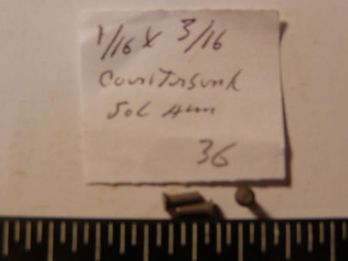 Aluminun solid rivet 1/16&#034; countersunk &amp; 3/16&#034; dia flathead 1 pack per length for sale