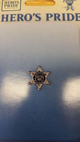 Heros pride - tie tac- deputy sheriff - 6 pt star -3/4&#034; silver-3953n for sale