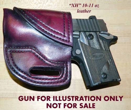 Gary c&#039;s avenger owb left hand holster sig sauer p938 / p238  10-11oz  leather for sale