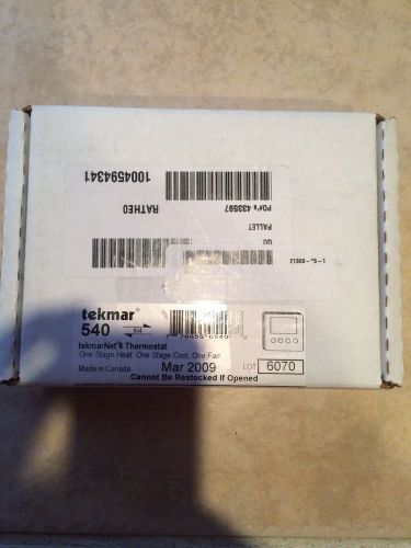 Tekmar 540 thermostat one stage heat one stage cool one fan for sale