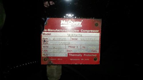 McQuay 3 phase Screw Compressor SAL167QA12DA