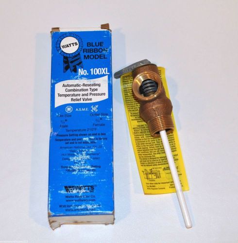 Watts - 100xl - auto reseating combo temp &amp; pressure relief valve for sale