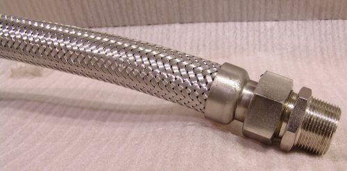 Stainless flexible braided hose 1-1/4&#034; x 16&#039; for sale