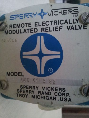 VICKERS REMOTE ELECTRICALLY MODULATED RELIEF VALVE CGE 06 3 22