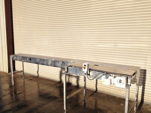 15&#034; x 15&#039; long ss conveyor with stainless pack off table for sale